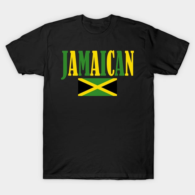 Jamaica, Jamaica Flag T-Shirt by alzo